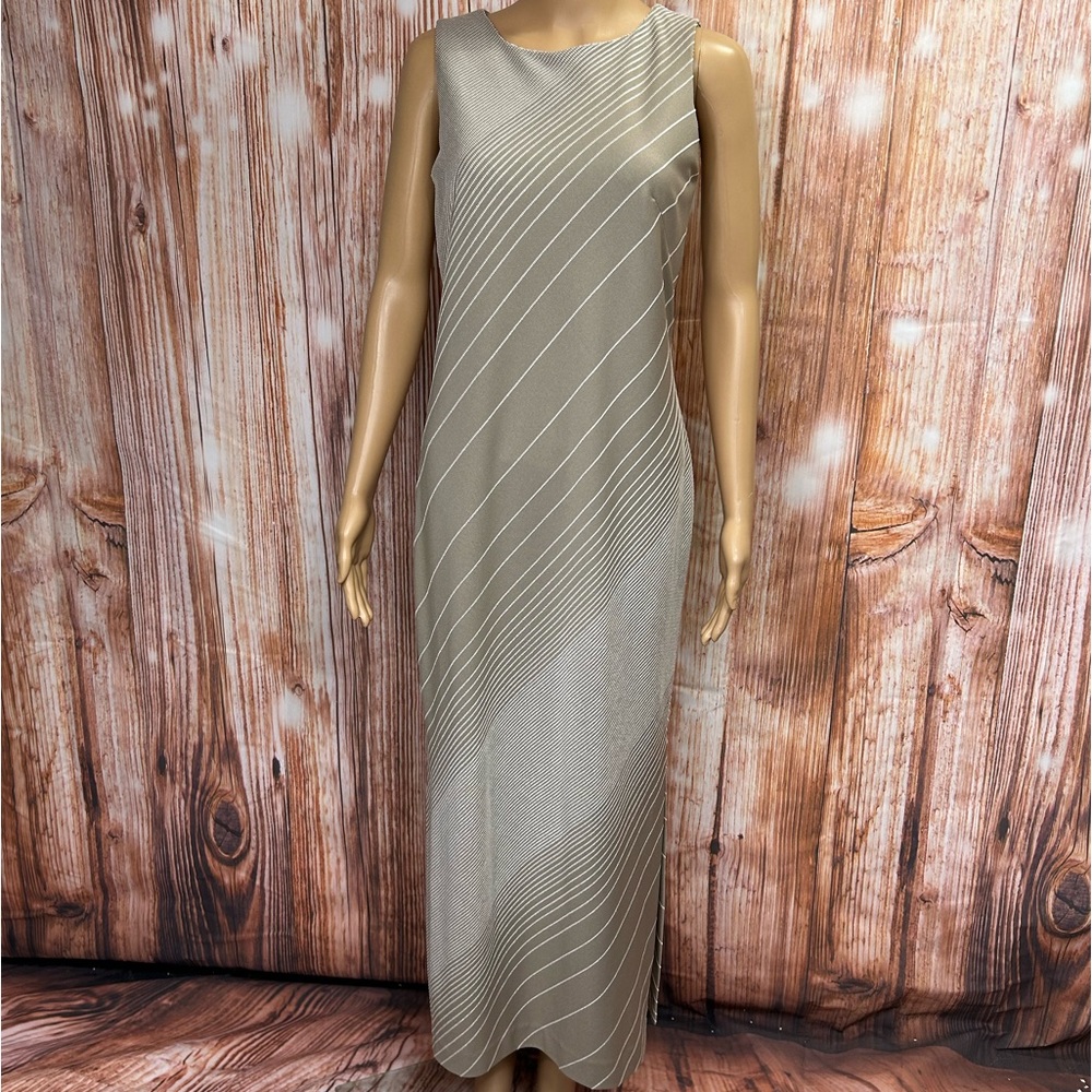 Vintage The White House Striped‎ Maxi Dress